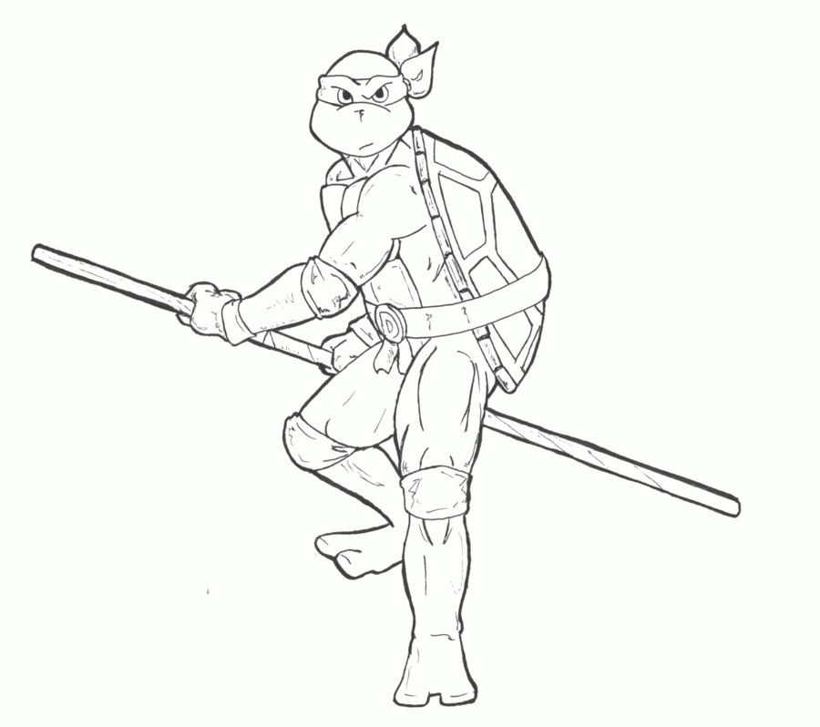 Plansa de colorat cu Testoasele ninja 68 99